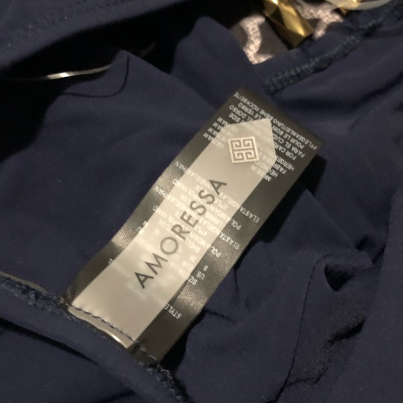 AMORESSA BY MIRACLESUIT ONE PIECE SWIMSUIT SZ 8 Blue ZENITH NEW MOON NWT. - Picture 9 of 11